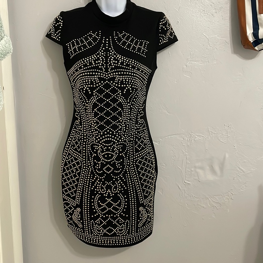 Black and gold dress